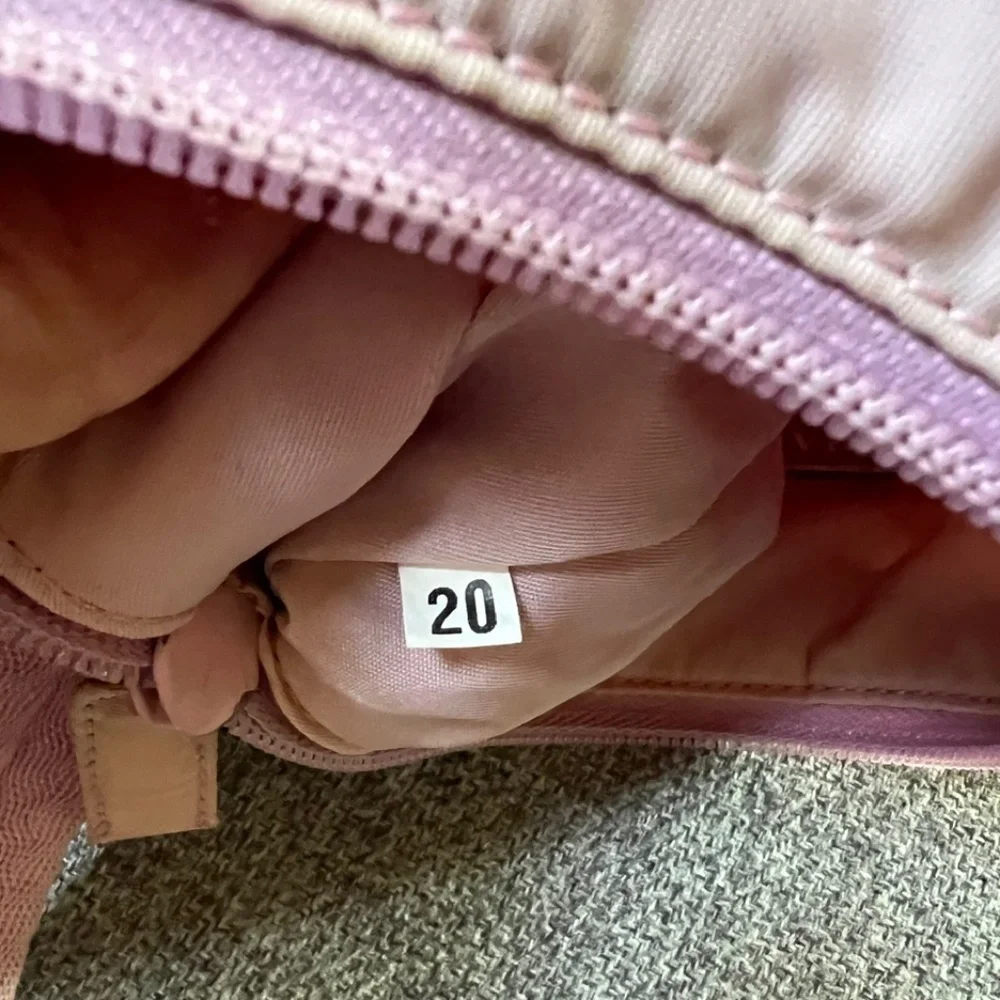 Prada Vintage Tessuto Logo Nylon Mini Bag in Pale Pink Lavender - Picture 15 of 16